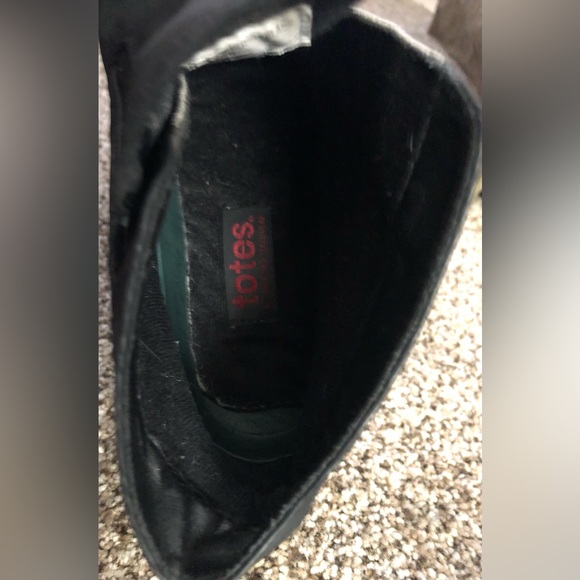 Totes Piedmont Nylon Rain Boots Booties Black 7 - Picture 9 of 9